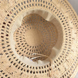 Boho Sun Beach Hat - French Raffia Hepburn Straw Hat