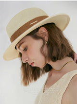 Boho Sun Beach Hat - Classic Panama Straw Hat