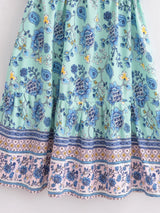 Bohemian Mini Dress – “Boho Bloom” Floral Print V-Neck Tie-Waist Mini Dress
