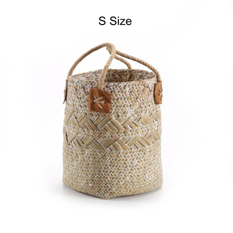 Seaweed Basket - Hand Woven Flower Basket - Indoor Decoration and Storage