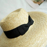 Boho Sun Beach Hat - Wheat Straw Lampshade Wedding Hat