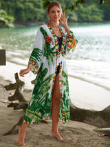 Beach Robe - Boho Robe - Summer Chic Cover-Up with Talulla Banana Leaf