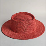 Boho Sun Beach Hat - Handwoven Linen Wide Brim Straw Hat