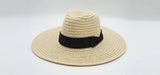 Boho Sun Beach Hat - Wide Brim Straw Hat with Chin Strap