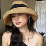 Boho Bucket Hat - Old Money Cotton Linen Sun Hat
