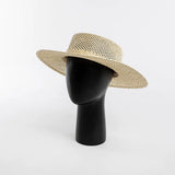 Boho Sun Beach Hat - Handwoven Hollow Wide Brim Straw Fedora Hat