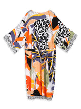 Beach Robe - Boho Robe - Summer Chic Cover-Up with Talulla Leaf in Orange