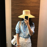 Boho Hat - Summer Hats, Sun Hat, Beach Hat - Wide Brim Straw Hat, Vintage Style Jules