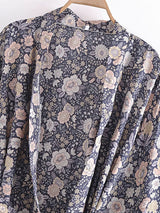 Boho Kimono Robe – “Blue Mirage” Short Cover-Up for Beach & Lounge