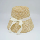 Boho Sun Beach Hat - Natural Straw Wide Brim Bucket Hat