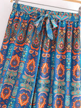 Boho Pant - Hippies Palazzo Pant - Blue Peacock Vintage