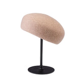 Boho Beret Hat - British Wool Felt Painter Hat