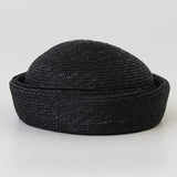 Boho Pillbox Hat - Handwoven Straw Beret Beach Hat