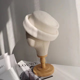 Boho Pillbox Hat - British Wool Felt Painter Beret