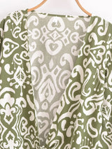 Boho Blouse – “Festival Muse” Floral Long Sleeve Tie Front Tope