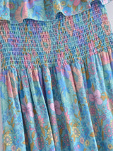 Boho Dress - Sundress - Smocked Dress Scilla Primrose in Pink and Blue