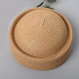 Boho Pillbox Hat - Summer Straw Fascinator Beret Hat
