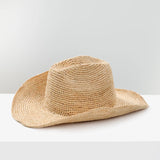 Boho Cowboy Hat - Handmade Raffia Crochet Beach Hat