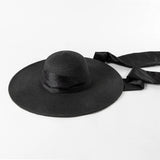 Boho Sun Beach Hat - Wide Strap Dome Straw Hat