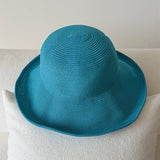 Boho Sun Beach Hat - Foldable Wide Brim Travel Straw Hat