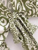 Boho Blouse – “Festival Muse” Floral Long Sleeve Tie Front Tope