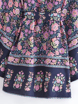 Boho Kimono Robe – “Blue Mirage” Short Cover-Up for Beach & Lounge