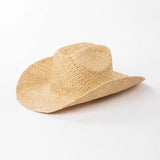 Boho Sun Beach Hat - Hollow Raffia Cowboy Straw Hat