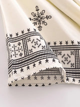 Boho Kimono Robe – “Ivory Echo” Ethnic Embroidered Beach Cover-Up for Women