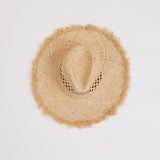 Boho Panama Hat - Handwoven Raffia Beach Cowboy Hat