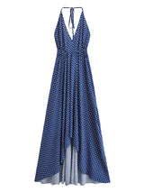 Boho Maxi Dress – “Coastal Reverie” Open Back High-Low Summer Sundress