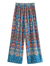 Boho Pant - Hippies Palazzo Pant - Blue Peacock Vintage