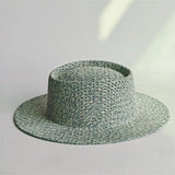 Boho Sun Beach Hat - Handwoven Linen Wide Brim Straw Hat