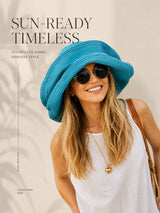 Boho Sun Beach Hat - Foldable Wide Brim Travel Straw Hat