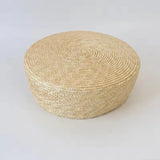 Boho Pillbox Hat - Natural Raffia French Beret Hat