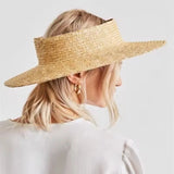 Boho Panama Hat - Natural Wheat Straw Open Crown Hat