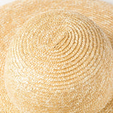 Boho Sun Beach Hat - Hepburn Wheat Straw Basin Hat