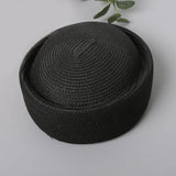Boho Pillbox Hat - Summer Straw Fascinator Beret Hat
