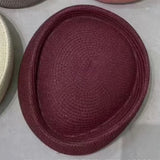 Boho Pillbox Hat - Summer Straw Fascinator Beret Hat