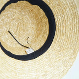 Boho Sun Beach Hat - Natural Straw Wide Brim Bucket Hat