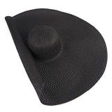 Boho Sun Beach Hat - Oversized Wide Brim Travel Straw Hat