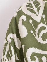 Boho Blouse – “Festival Muse” Floral Long Sleeve Tie Front Tope