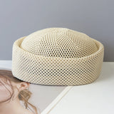 Boho Pillbox Hat - Breathable Crochet Summer Cap