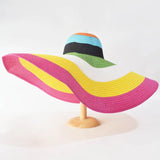 Boho Sun Beach Hat - Oversized Wide Brim Travel Straw Hat