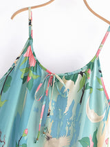 Boho Midi Dress, Sundress, Zaynab Green Lotus