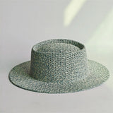 Boho Sun Beach Hat - Handwoven Linen Wide Brim Straw Hat