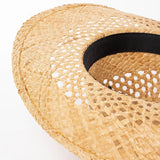 Boho Sun Beach Hat - Hollow Raffia Cowboy Straw Hat