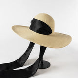 Boho Sun Beach Hat - Wide Strap Dome Straw Hat