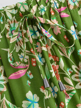 Happie Queens Summer Women Sun Floral Printed Beach Bohemian Maxi Skirt with Pockets Ladies Rayon Pleated Vacation Boho Skirts