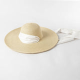 Boho Sun Beach Hat - Wide Strap Dome Straw Hat
