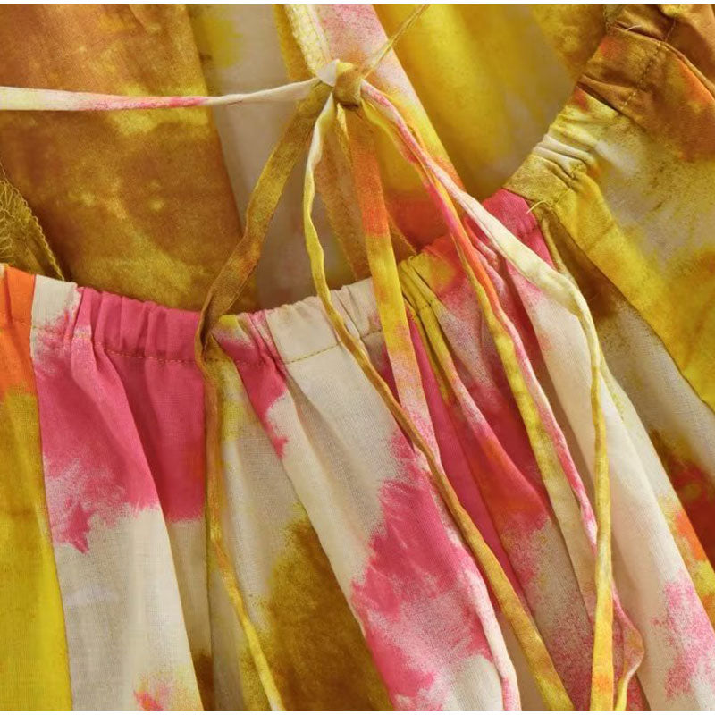 Boho Beach Dress - Mini Sexy Tie Dye Backless Halter Dress - Inner Wan –  Wild Rose Boho